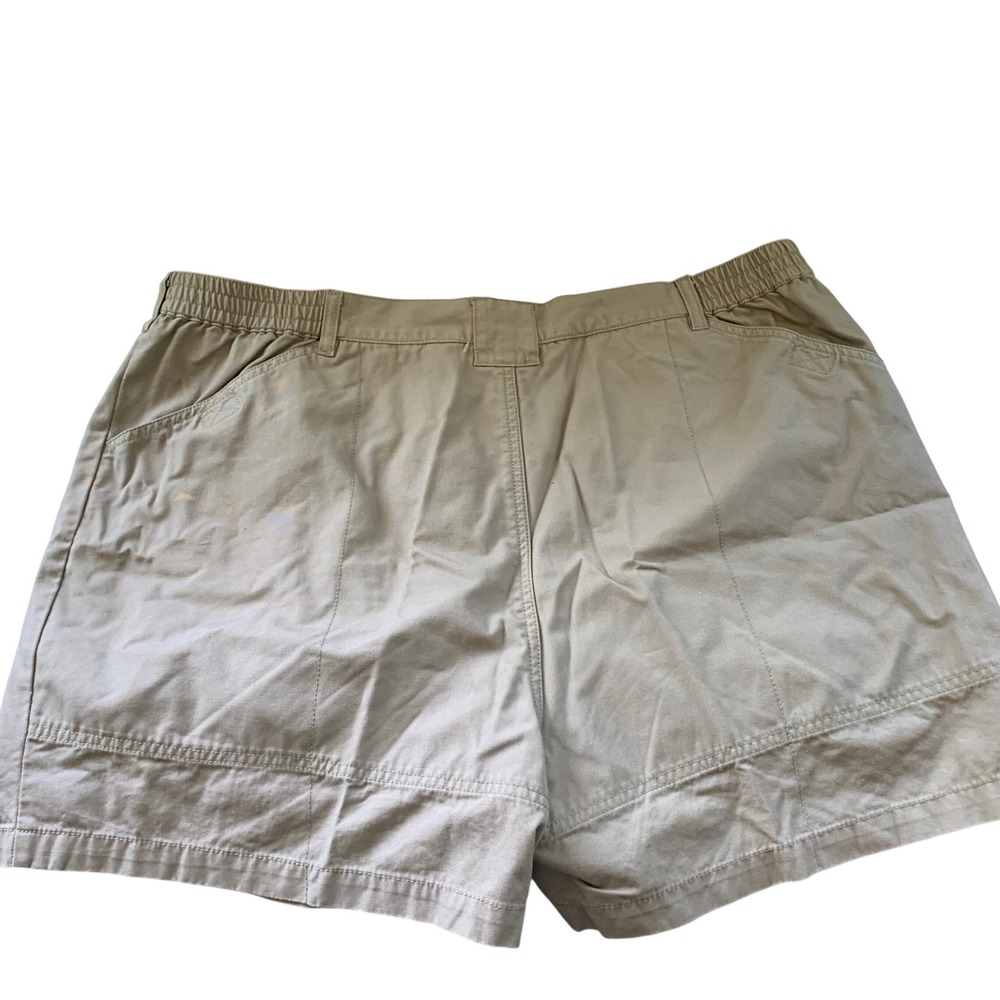 Cabela's Cargo Shorts Mens 44 Tan Cotton Elastic Waist Utility Pockets Outoor - Picture 3 of 11